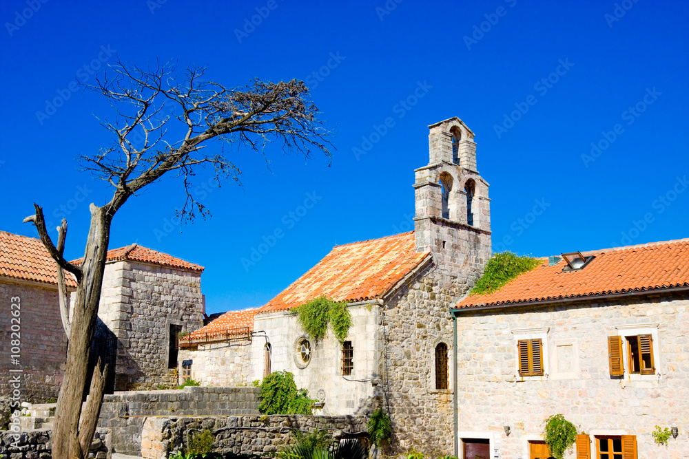Church of Holy Virgin Mary in center of old town Budva, Montenegro Church of Holy Virgin Mary in center of old town Budva, Montenegro