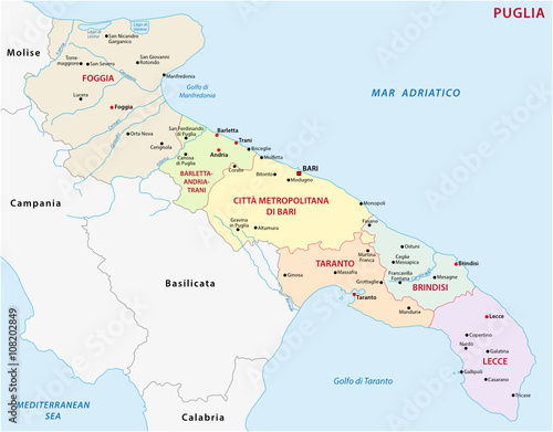apulia administrative map