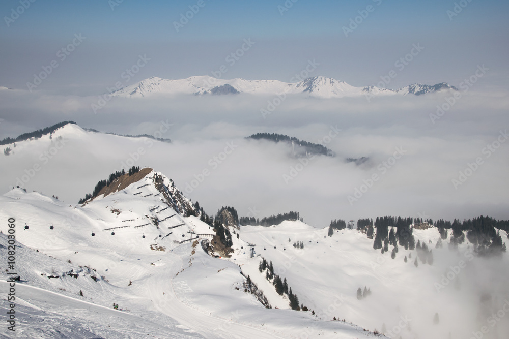 alpine Landschaft im Winter