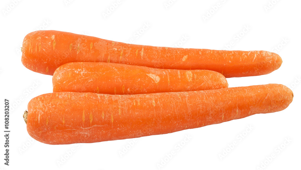 Macro of orange Carrot vegetable on white background Macro of orange Carrot vegetable on white background