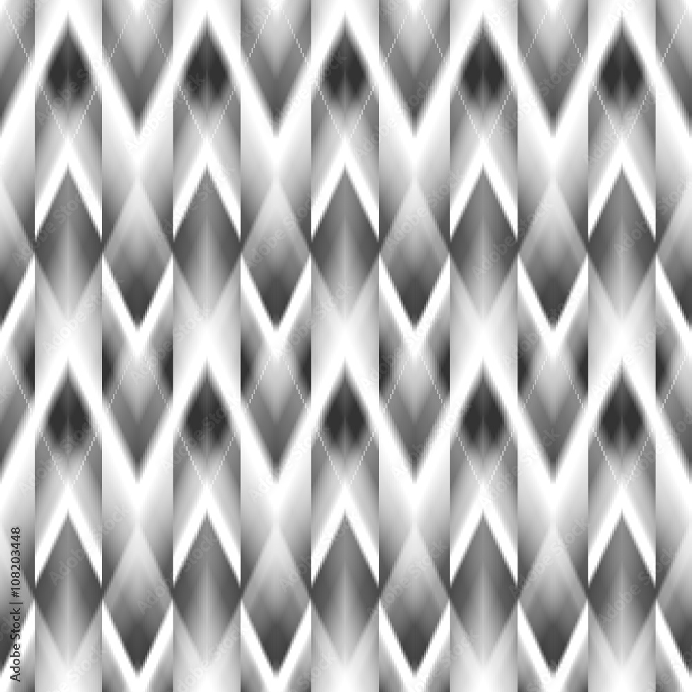 Vector seamless ikat ethnic pattern Vector seamless ikat ethnic pattern