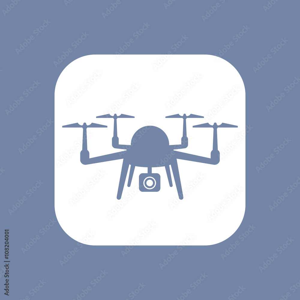 Drone icon, aerial photography, drone with camera isolated icon, logo element, vector illustration Drone icon, aerial photography, drone with camera isolated icon, logo element, vector illustration