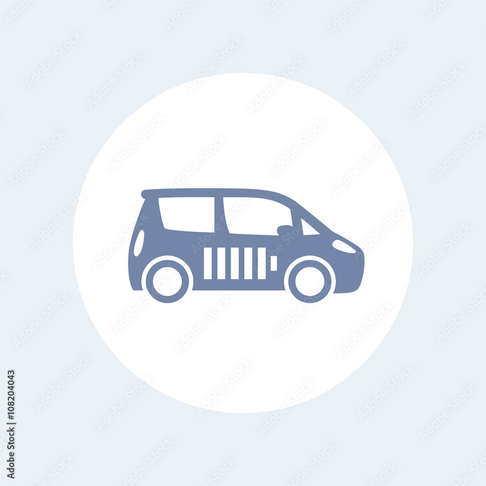 electric car, vehicle icon, EV, car with battery, ecologic transport isolated icon, vector illustration