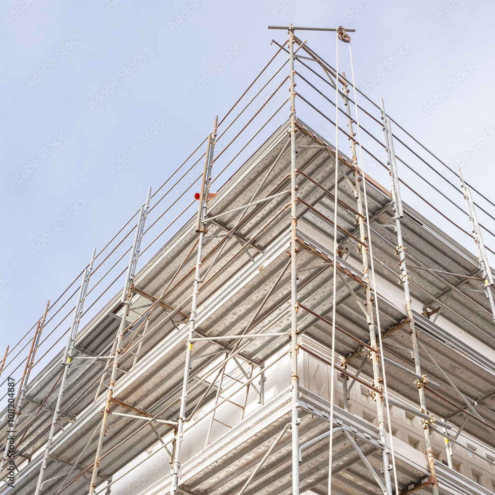 House and scaffold House and scaffold