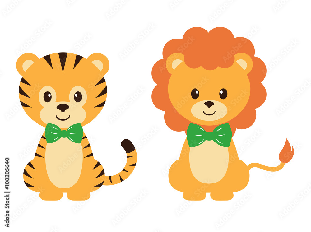 tiger and lion tiger and lion