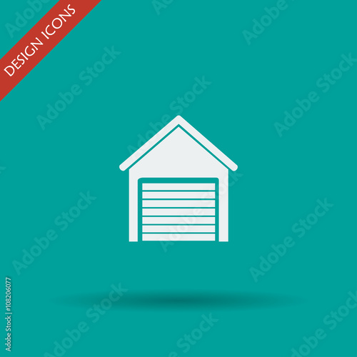 Garage icon. Modern design flat style icon