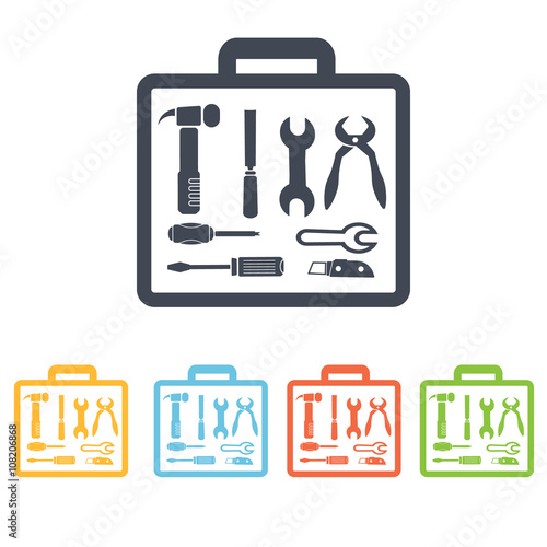 suitcase with tools icon