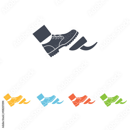 Leg on  the gas pedal icon