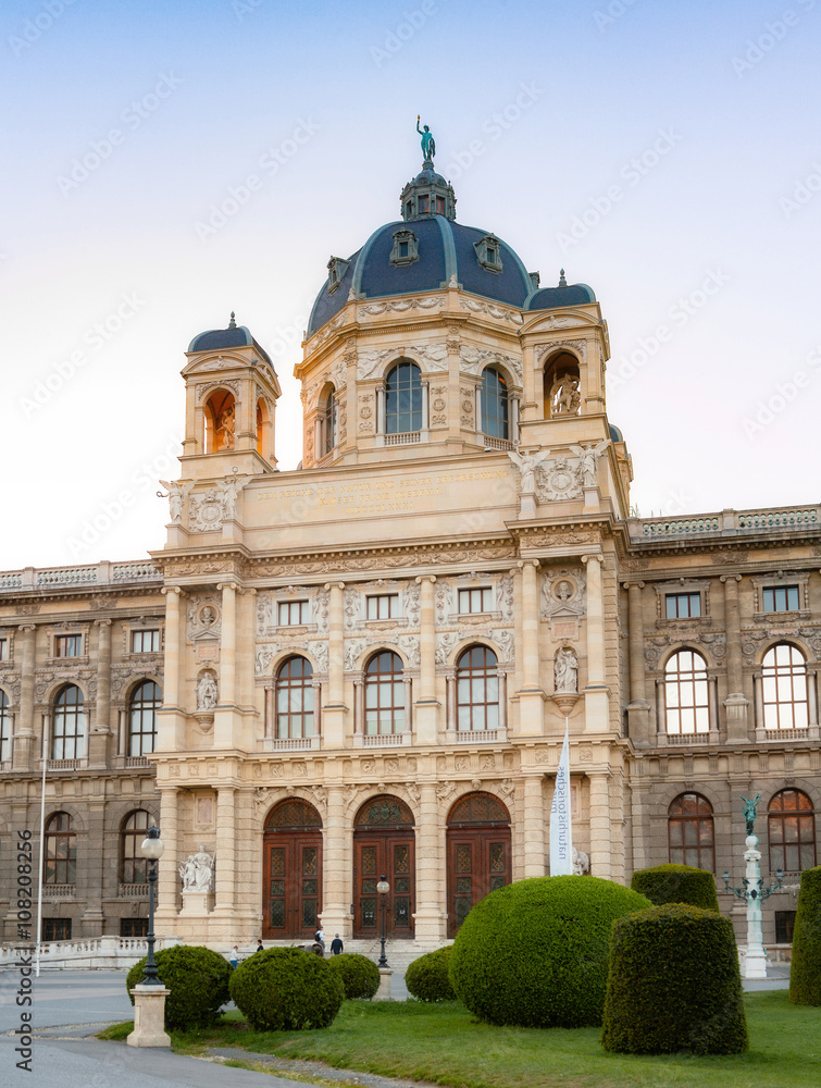 Front view of the Museum of Natural History in Wien