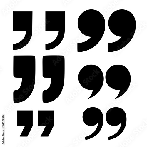 Quote sign set vector