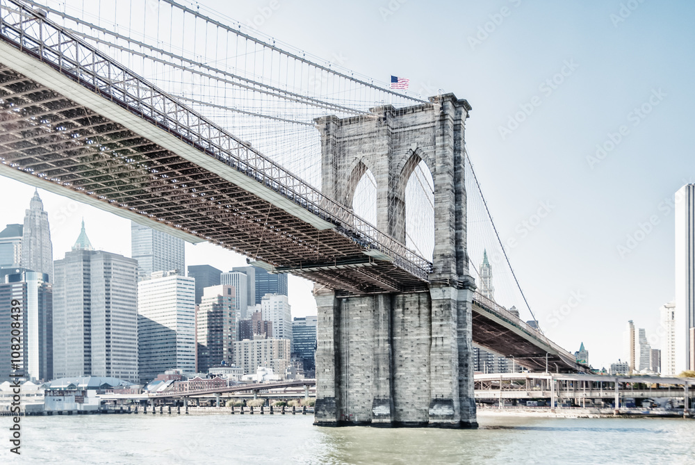 Obraz premium Most Brookliński w Nowym Jorku Stany Zjednoczone Ameryka