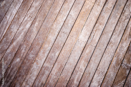 Wooden deck.