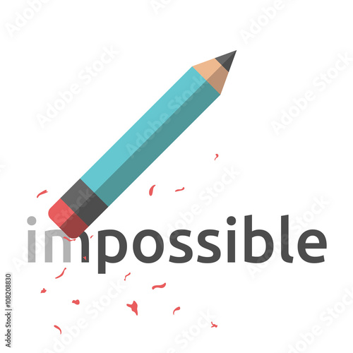 Pencil erasing word impossible