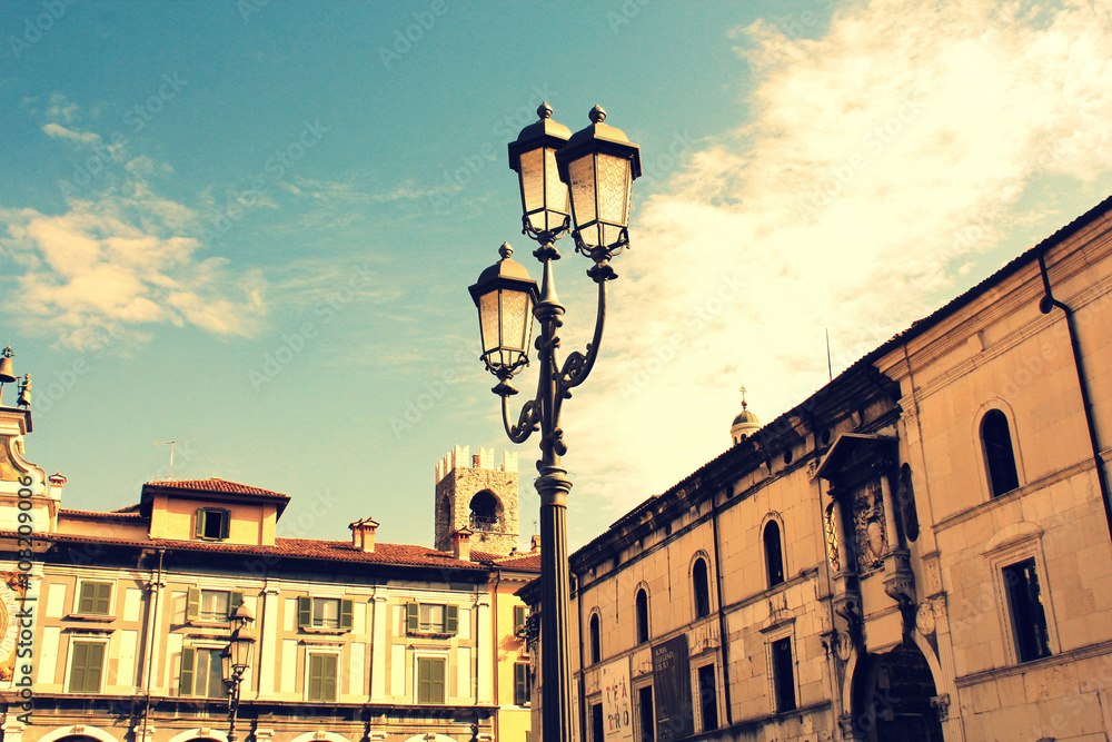 Street lantern in Brescia, Italy