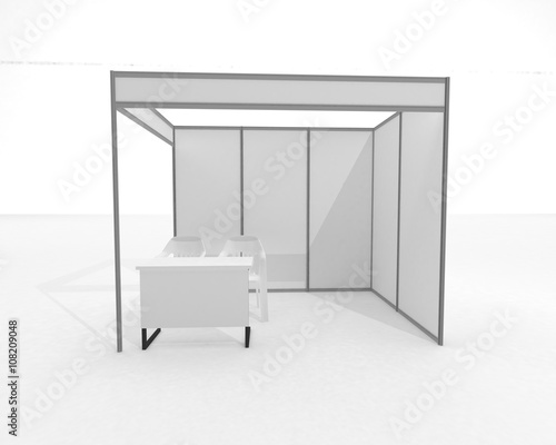 booth system 3D front view