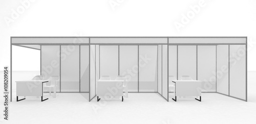 booth system 3D front view