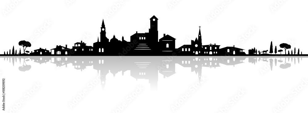 Obraz premium Silhouette Südeuropa - Italien, Spanien, Südfrankreich