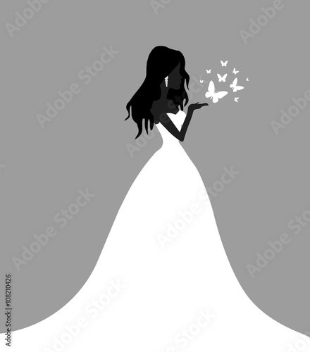 Vector pretty bride