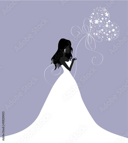 Vector pretty bride