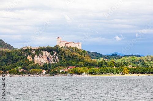 view of Castle Angera lake maggiore italy