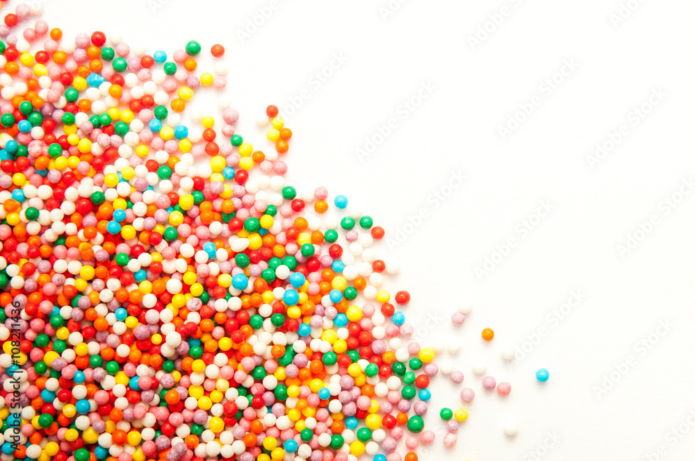 Colorful Sugar Flower Sprinkles Close Background Stock Photo 1022448256