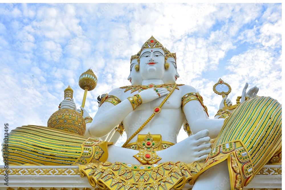 Brahma statue God of create Stock Photo | Adobe Stock