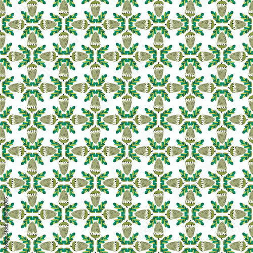 seamless pattern with acorns