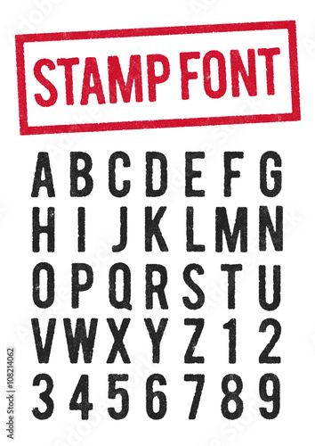 Typographie tampon