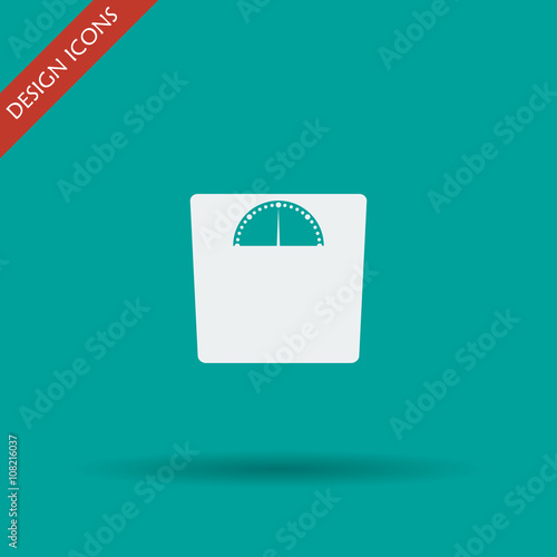 weighting icon. Flat design style.