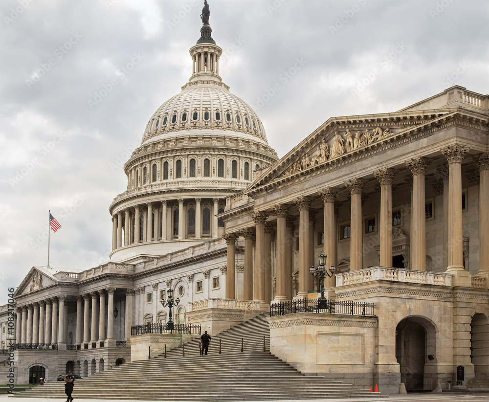 Obraz premium Capitol building eastern facade,staircase,Washington DC