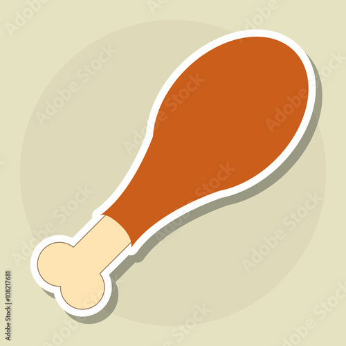 chicken icon design, vector illustration