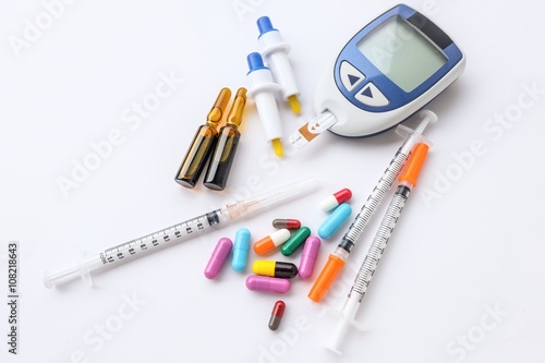 diabetes test and medicine and medical