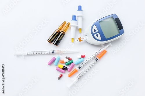 diabetes test and medicine and medical