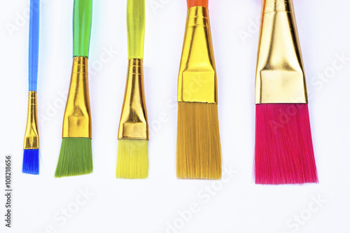 Different color and  size of artist paints brushes
