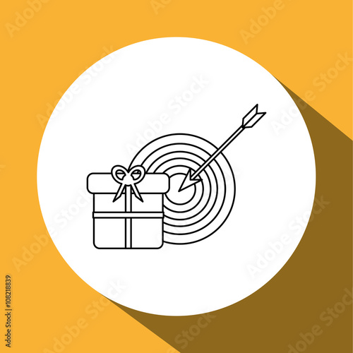 target and Digital marketing design, vector illustration
