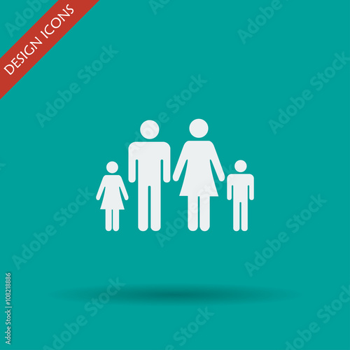 family icon. Flat design style eps 10.