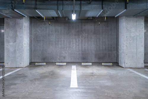 Fototapet Parking garage underground