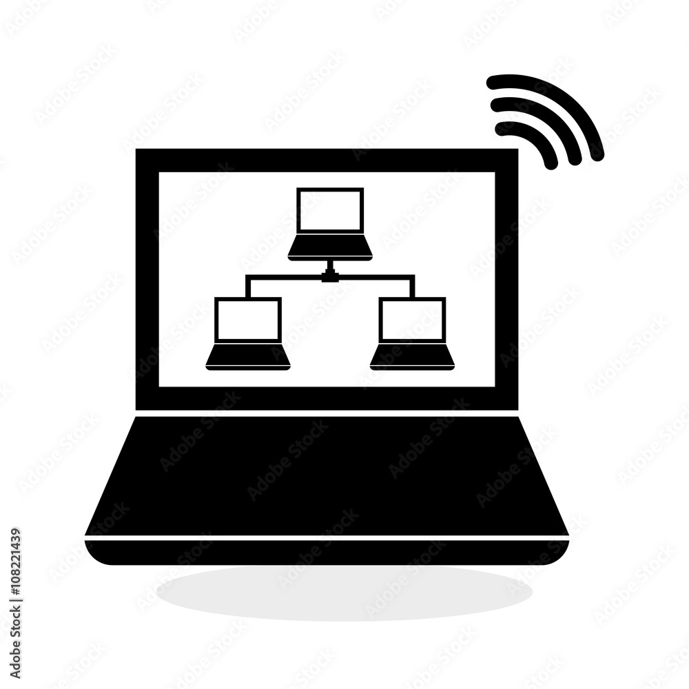 illustration of laptop design, editable vector illustration of laptop design, editable vector