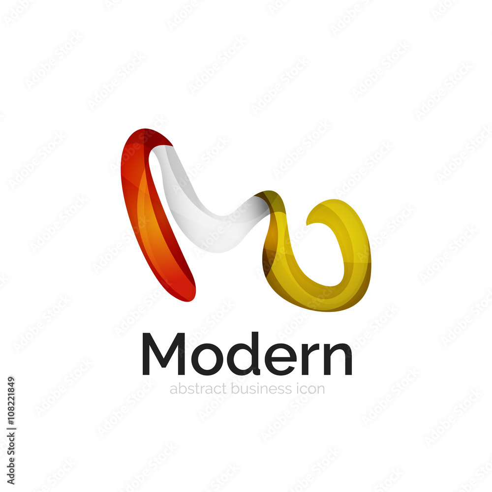 Wave ribbon logo, vector abstract shape Wave ribbon logo, vector abstract shape