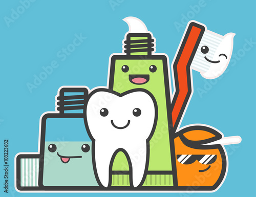 Best friends of healthy tooth. 