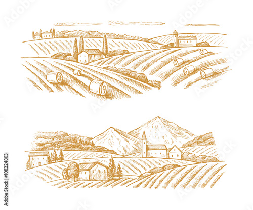 village and landscape