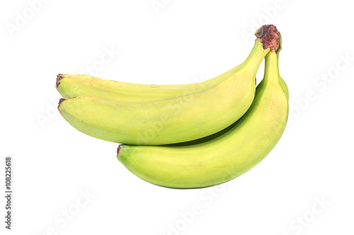 Bunch green bananas