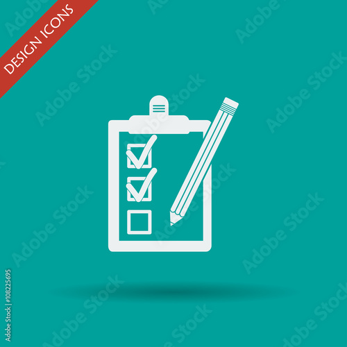Pictograph of checklist