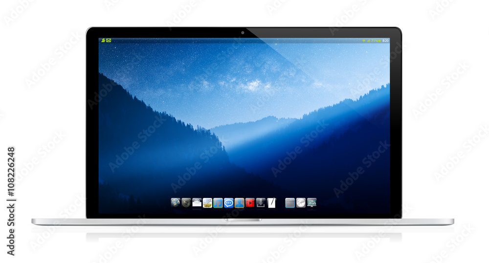 Modern laptop on white background Modern laptop on white background