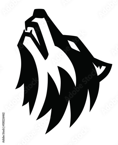 black wolf howl emblem