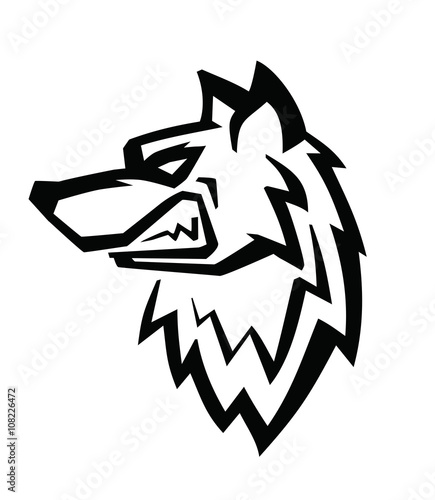 Wolf head vector