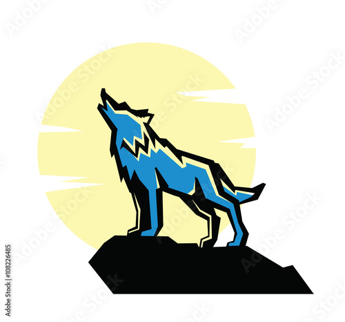 black wolf howl emblem