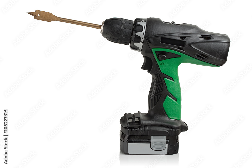 drill on a white background. drill on a white background.