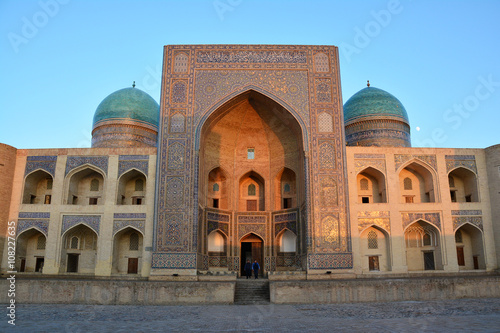 Sunset colors on Miri Arab madrasah in Bukhara