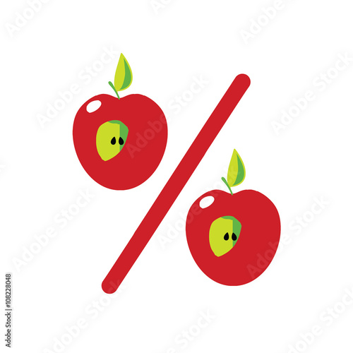 Apple's percentage. Apple icon